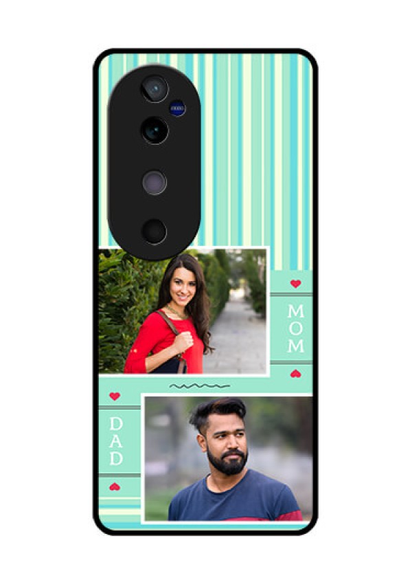 Vivo V40 5G Custom Glass Phone CaseMom and Dad Pic Design