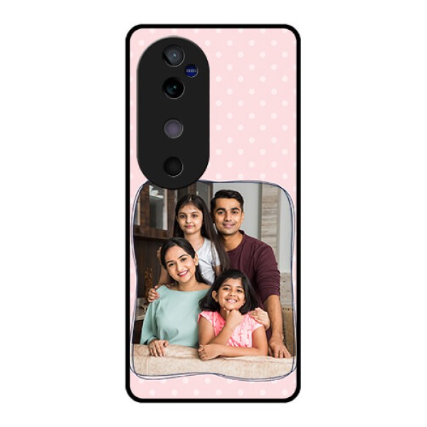 Vivo V40 5G Custom Glass Phone CaseFamily With Dots Design