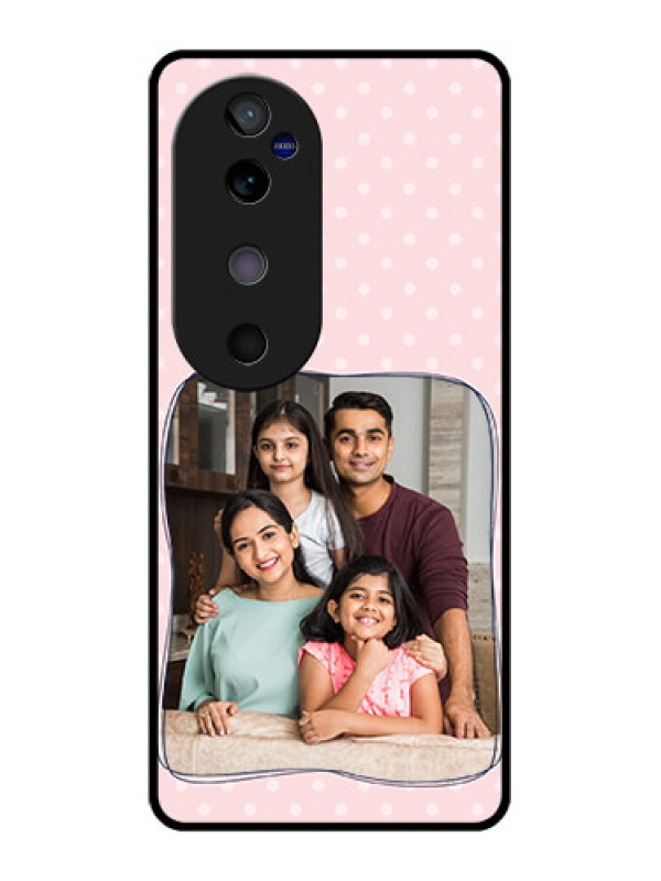 Custom Vivo V40 5G Custom Glass Phone CaseFamily With Dots Design