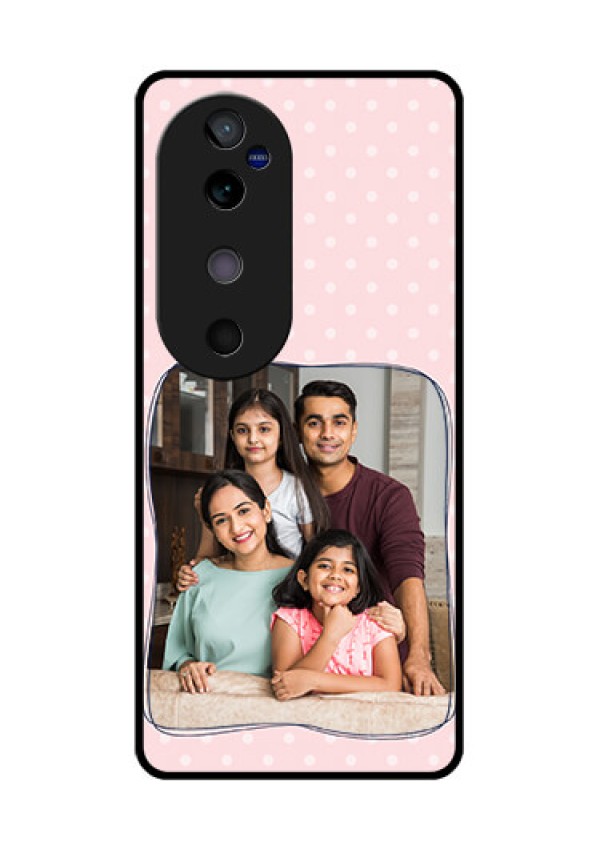 Vivo V40 5G Custom Glass Phone CaseFamily With Dots Design