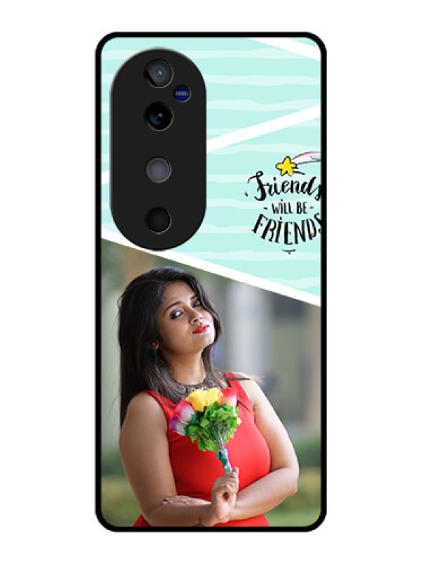 Custom Vivo V40 5G Custom Glass Phone CaseFriends Picture Icon Design