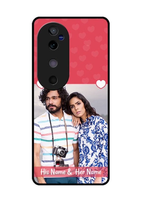 Vivo V40 5G Custom Glass Phone CaseSimple Love Design