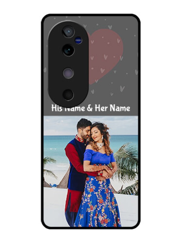 Custom Vivo V40 5G Custom Glass Phone CaseBuy Love Design With Photo Online