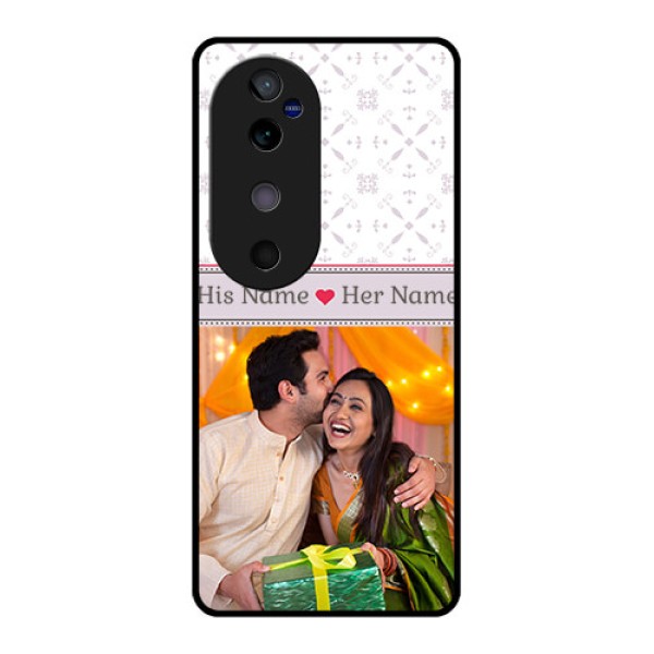 Vivo V40 5G Custom Glass Phone CaseWith Photo And Ethnic Design Vivo V40 5G Custom Glass Phone CaseWith Photo And Ethnic Design