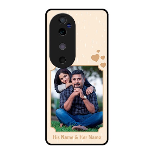 Vivo V40 5G Custom Glass Phone CaseWith Confetti Love Design