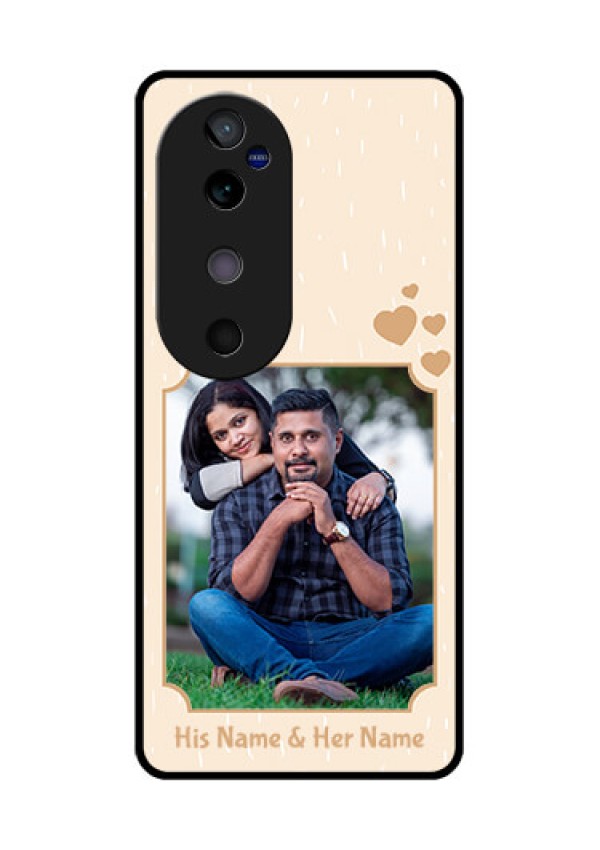 Vivo V40 5G Custom Glass Phone CaseWith Confetti Love Design