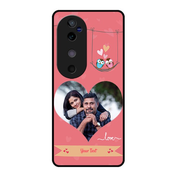 Vivo V40 5G Custom Glass Phone CasePeach Color Love Design