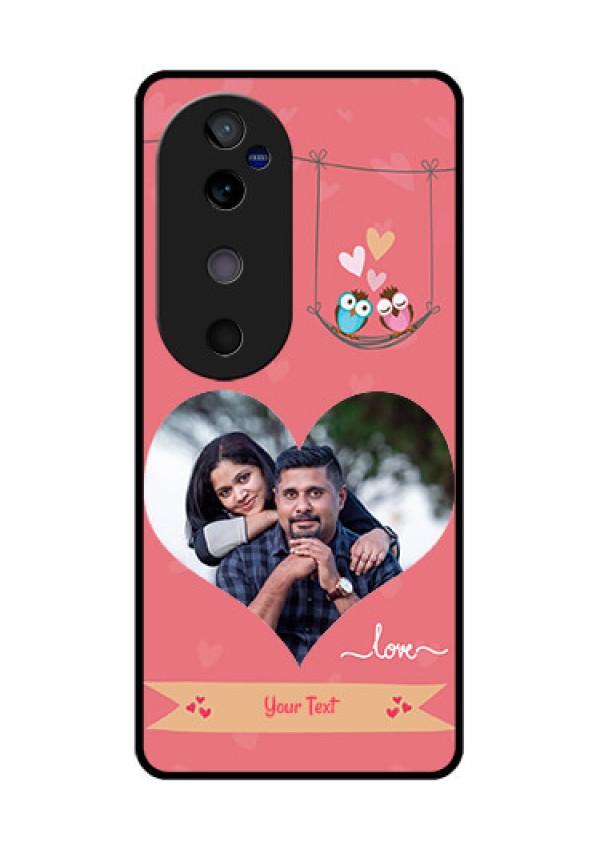 Vivo V40 5G Custom Glass Phone CasePeach Color Love Design