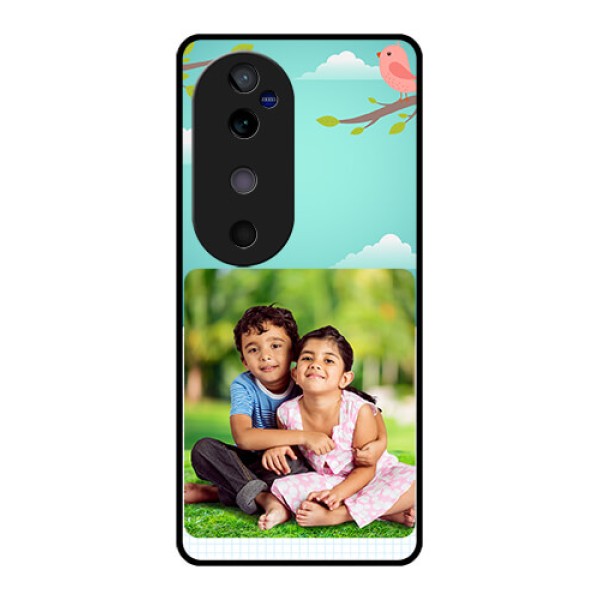 Vivo V40 5G Custom Glass Phone CaseDoodle Love Design