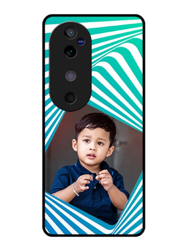 Custom Vivo V40 5G Custom Glass Phone CaseAbstract Spiral Design