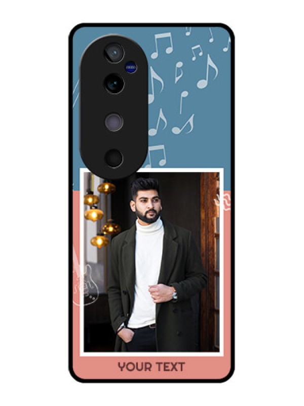 Custom Vivo V40 5G Custom Glass Phone CaseWith Color Musical Note Design