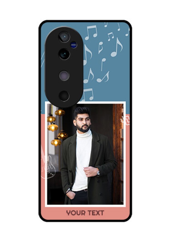 Vivo V40 5G Custom Glass Phone CaseWith Color Musical Note Design