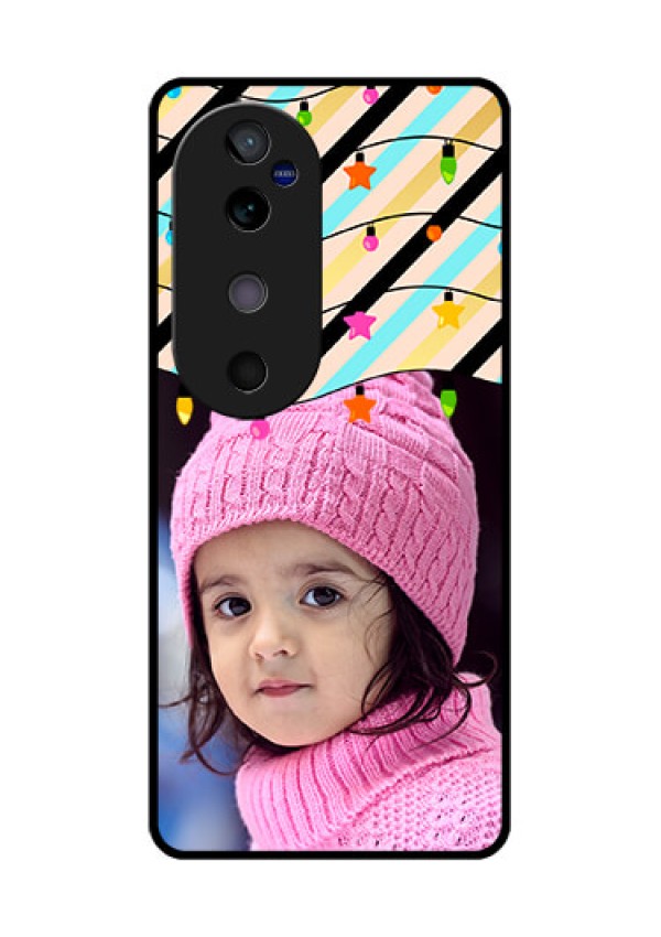 Vivo V40 5G Custom Glass Phone CaseLights Hanging Design