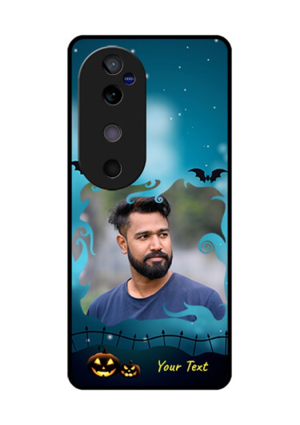 Vivo V40 5G Custom Glass Phone CaseHalloween Frame Design