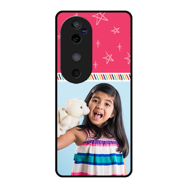 Vivo V40 5G Custom Glass Phone CaseLine Art Design