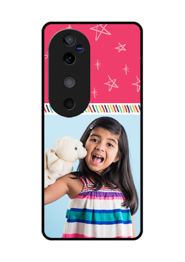 Vivo V40 5G Custom Glass Phone CaseLine Art Design