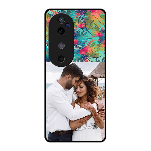 Vivo V40 5G Custom Glass Phone CaseWatercolor Floral Design
