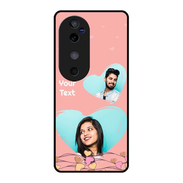 Vivo V40 5G Custom Glass Phone CaseLove Doodle Design
