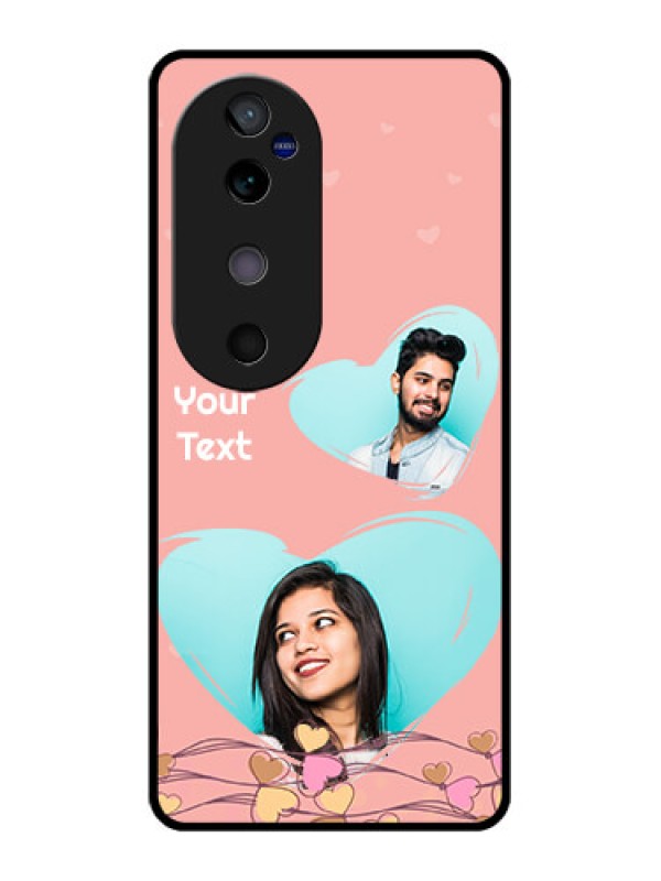 Custom Vivo V40 5G Custom Glass Phone CaseLove Doodle Design