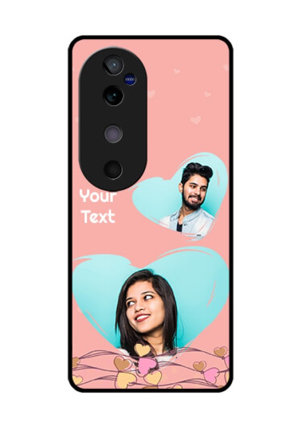 Vivo V40 5G Custom Glass Phone CaseLove Doodle Design