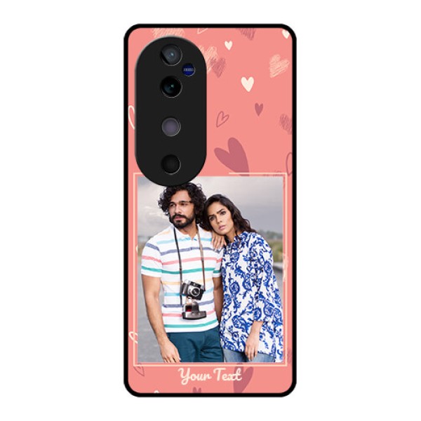 Vivo V40 5G Custom Glass Phone CaseLove Doodle Art Design