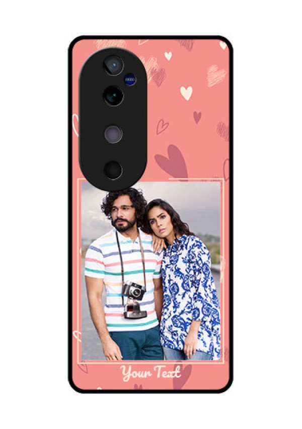 Vivo V40 5G Custom Glass Phone CaseLove Doodle Art Design