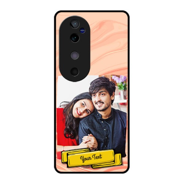 Vivo V40 5G Custom Glass Phone CaseMarble Texture Design