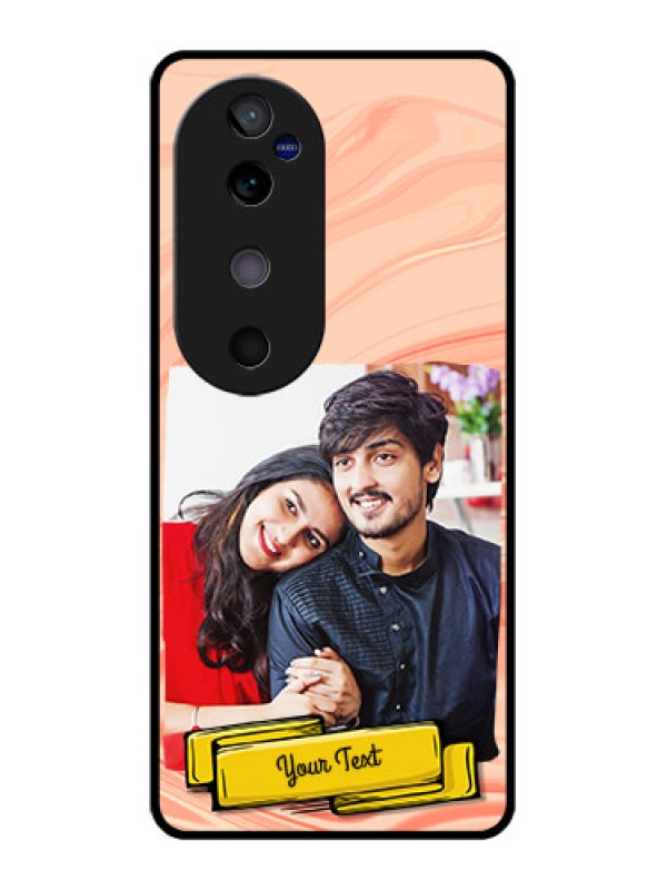 Custom Vivo V40 5G Custom Glass Phone CaseMarble Texture Design