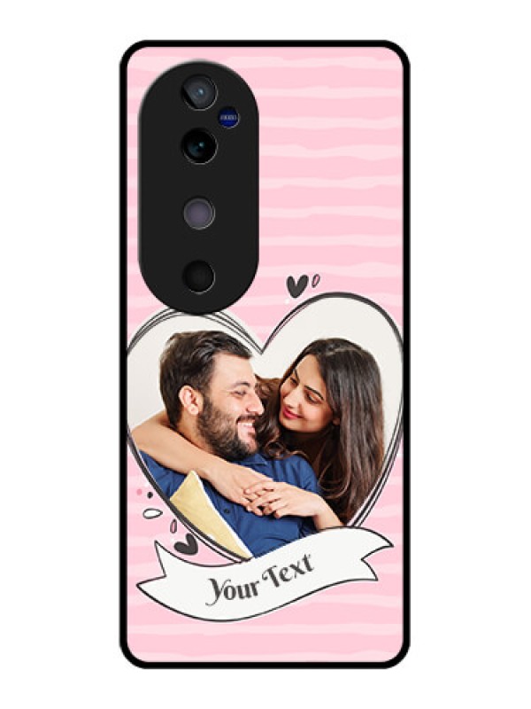 Custom Vivo V40 5G Custom Glass Phone CaseVintage Heart Design