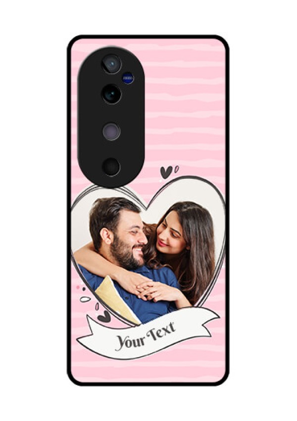 Vivo V40 5G Custom Glass Phone CaseVintage Heart Design