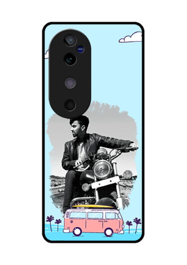 Vivo V40 5G Custom Glass Phone CaseTravel and Adventure Design