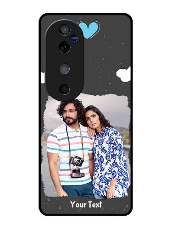 Custom Vivo V40 5G Custom Glass Phone CaseSplashes With Love Doodles Design