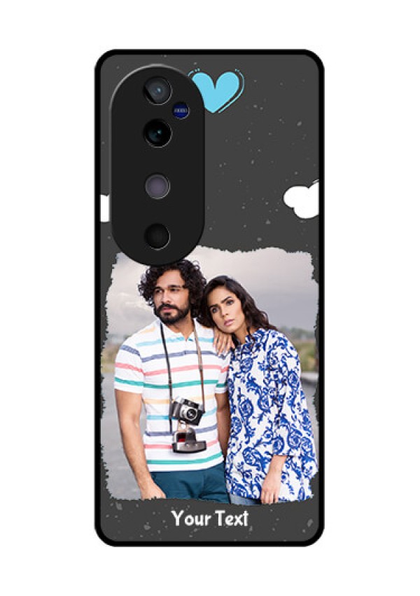Vivo V40 5G Custom Glass Phone CaseSplashes With Love Doodles Design
