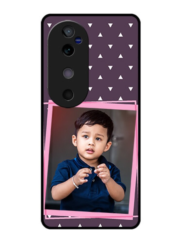 Custom Vivo V40 5G Custom Glass Phone CaseTriangle Pattern Dotted Design