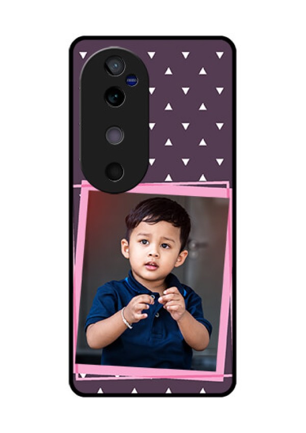 Vivo V40 5G Custom Glass Phone CaseTriangle Pattern Dotted Design