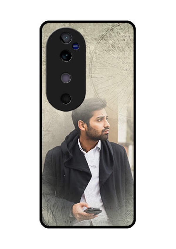 Vivo V40 5G Custom Glass Phone CaseWith Vintage Design