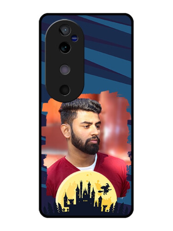 Custom Vivo V40 5G Custom Glass Phone CaseHalloween Witch Design