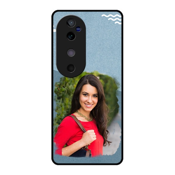 Vivo V40 5G Custom Glass Phone CaseGrunge Line Art Design Vivo V40 5G Custom Glass Phone CaseGrunge Line Art Design