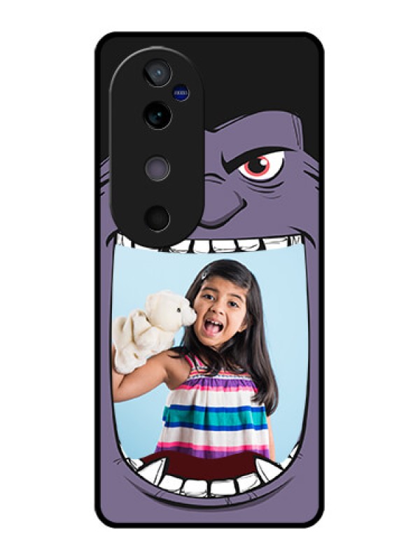 Custom Vivo V40 5G Custom Glass Phone CaseAngry Monster Design