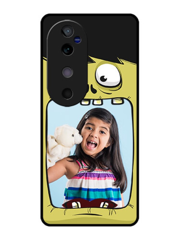 Custom Vivo V40 5G Custom Glass Phone CaseCartoon Monster Back Case Design