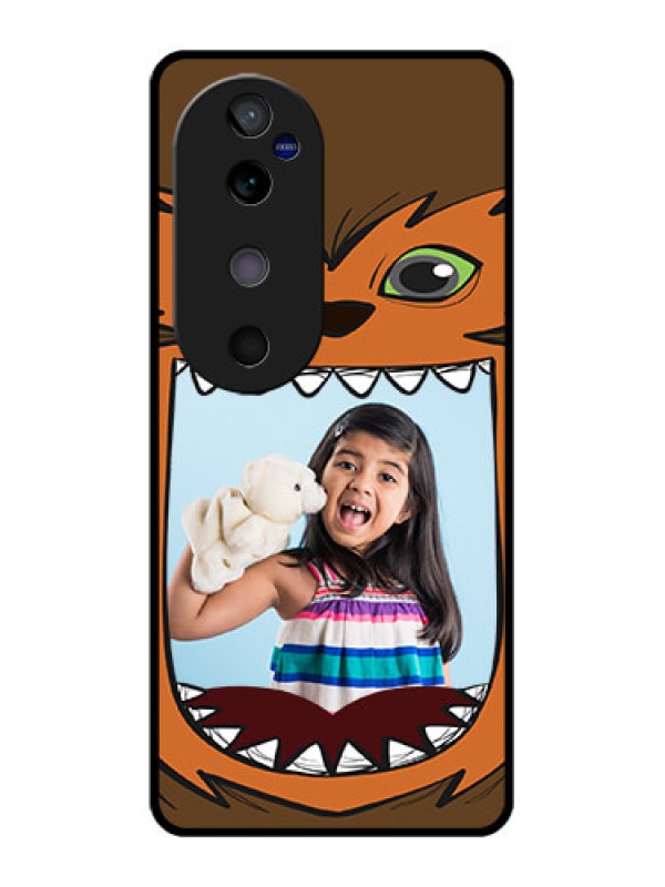 Custom Vivo V40 5G Custom Glass Phone CaseOwl Monster Back Case Design