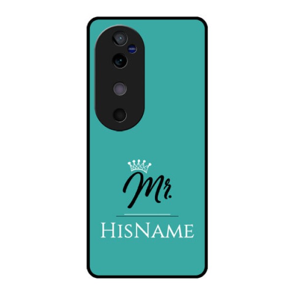 Vivo V40 5G Custom Glass Phone CaseMr With Name Design