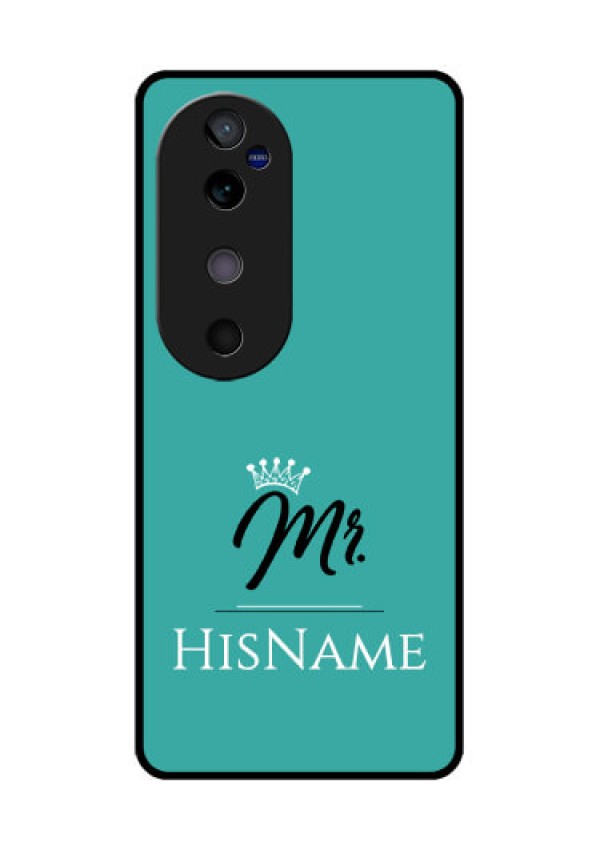 Vivo V40 5G Custom Glass Phone CaseMr With Name Design
