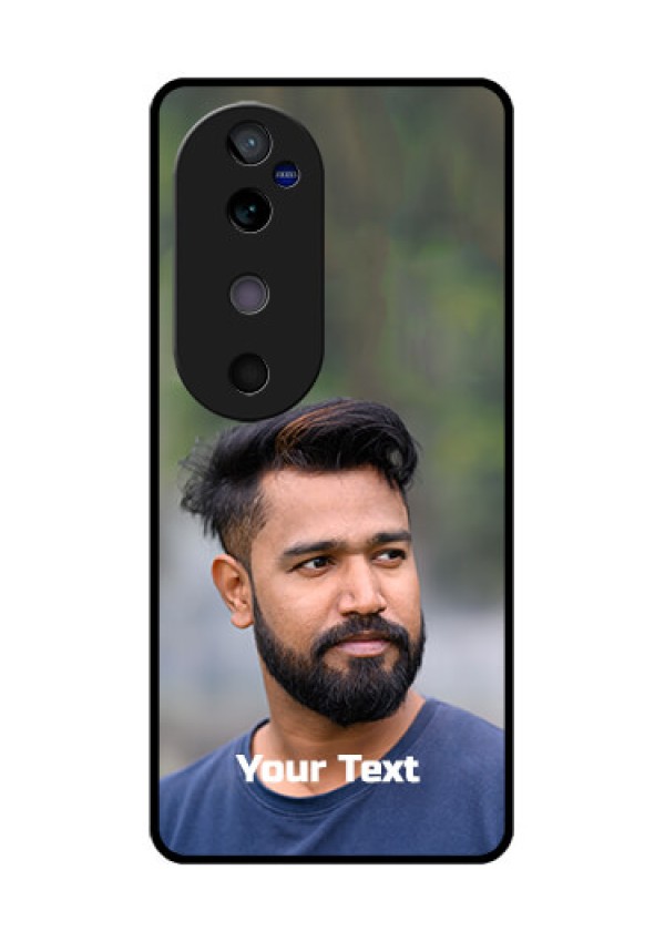 Vivo V40 5G Custom Glass Phone CasePhoto With Text Design