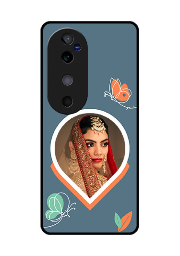 Vivo V40 5G Custom Glass Phone CaseDroplet Butterflies Design