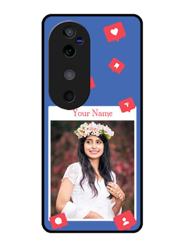 Custom Vivo V40 5G Custom Glass Phone CaseLike Share And Comment Design