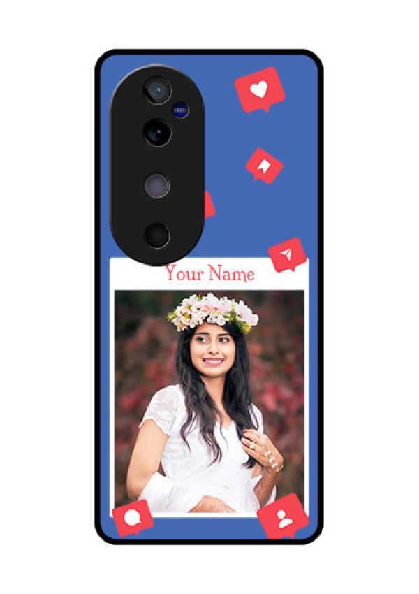 Vivo V40 5G Custom Glass Phone CaseLike Share And Comment Design
