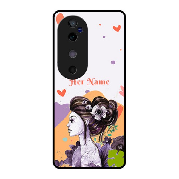 Vivo V40 5G Custom Glass Phone CaseWoman And Nature Design Vivo V40 5G Custom Glass Phone CaseWoman And Nature Design