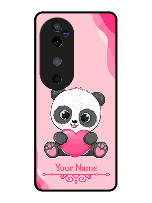 Custom Vivo V40 5G Custom Glass Phone CaseCute Panda Design