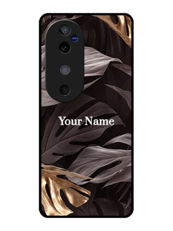 Custom Vivo V40 5G Custom Glass Phone CaseWild Leaves Digital Paint Design